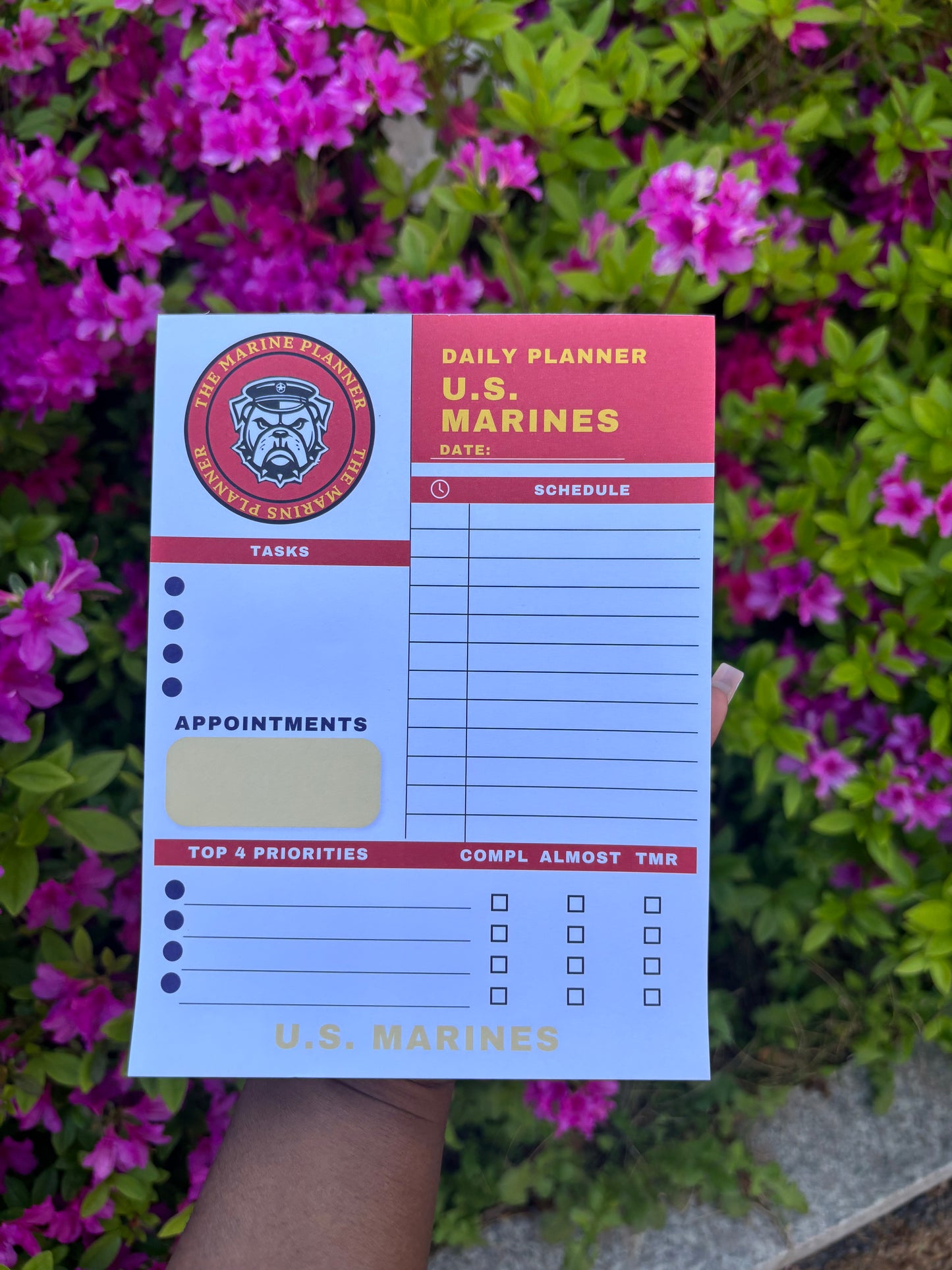 Marines Daily To-do Notepad