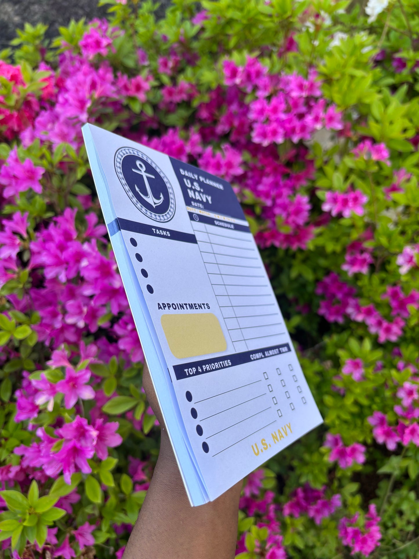 Navy Daily To-do Notepad