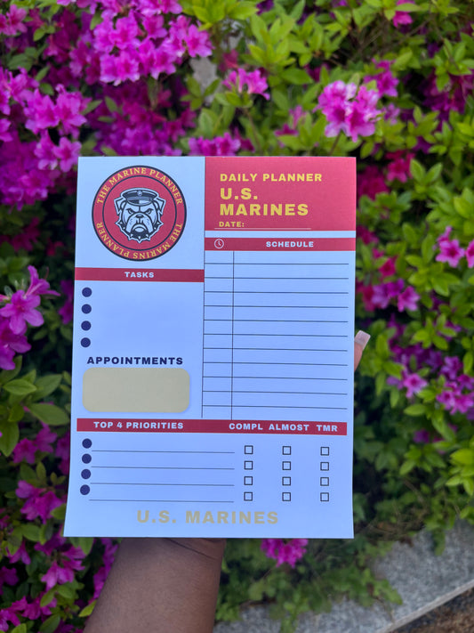 Marines Daily To-do Notepad